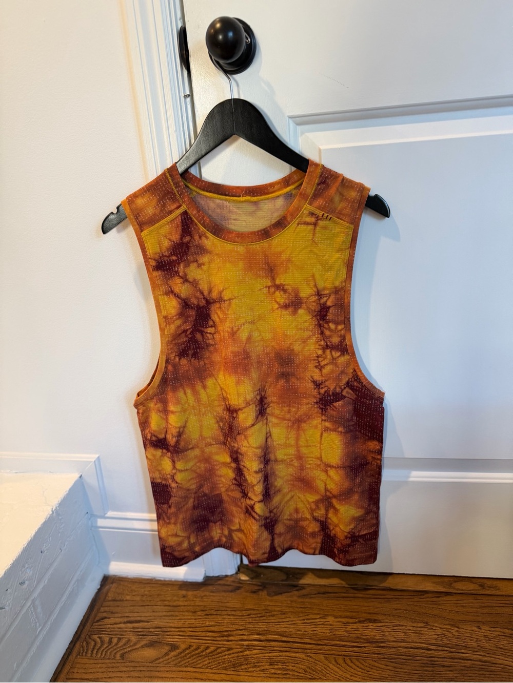 lululemon athletica Yellow & Brown Tie-Dye Sleeveless Tank